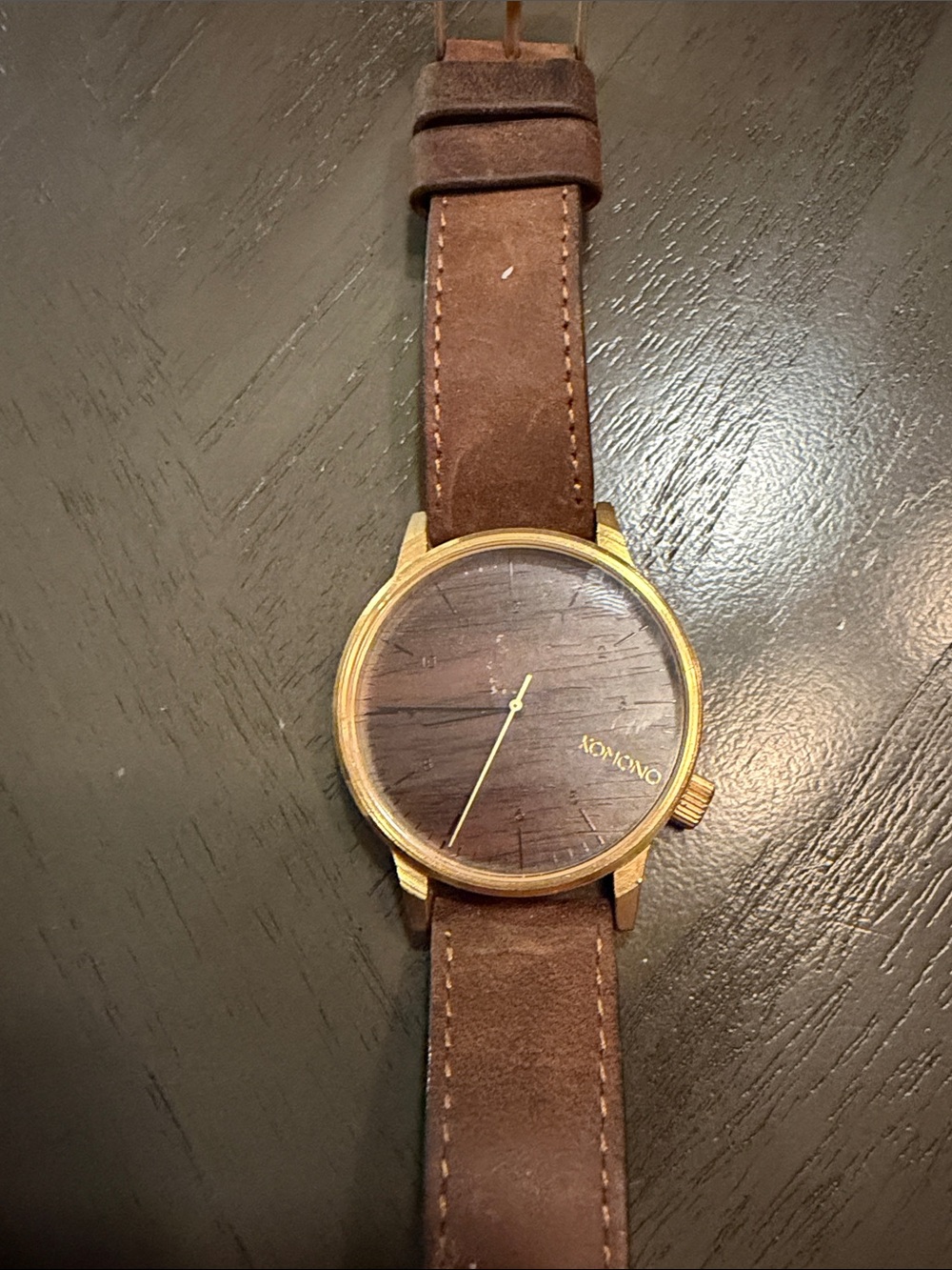 Komono Brown Leather Strap with Gold Case Men's Watch
